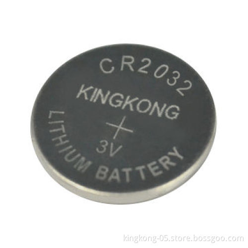 CR2032 watch button cell battery, 3V/210mAh